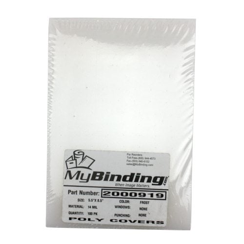 GBC Frost 14mil 5.5" x 8.5" Half Size Poly Covers 100pk - 2000919H