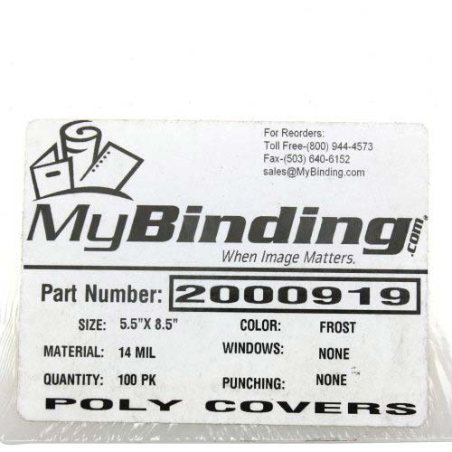 GBC Frost 14mil 5.5" x 8.5" Half Size Poly Covers 100pk - 2000919H