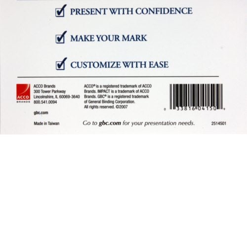 GBC Frost 14mil 8.75" x11.25" Poly Covers 25pk - 2514501
