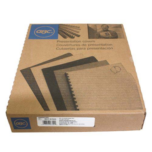 GBC Frost 14mil ClearView 8.75" x 11.25" Poly Covers 100pk - 2000915