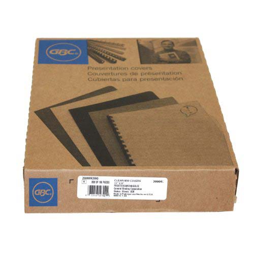 GBC Frost 14mil ClearView 9" x 11" Poly Covers 100pk - 2000920