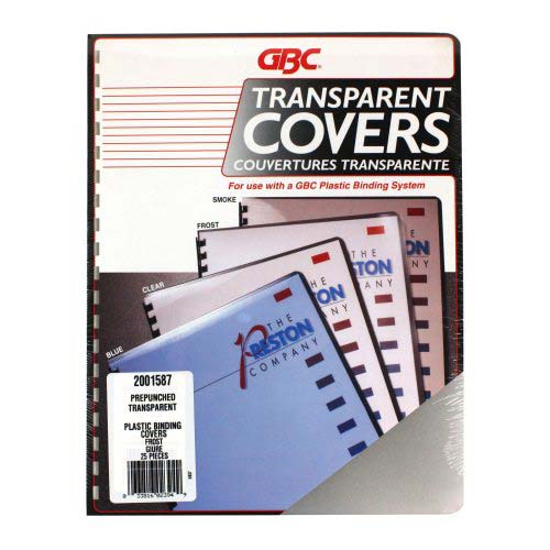 GBC Frost CombBind Punched 8.5" x 11" Covers - 25 pack