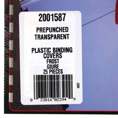 GBC Frost CombBind Punched 8.5" x 11" Covers - 25 pack