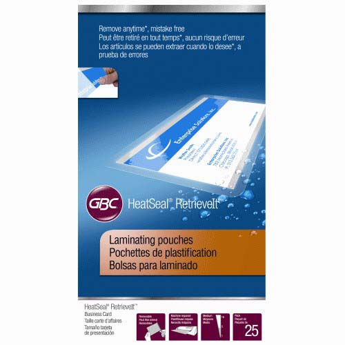 GBC HeatSeal Business Card Size Retrieve It Laminating Pouch - 3747285B