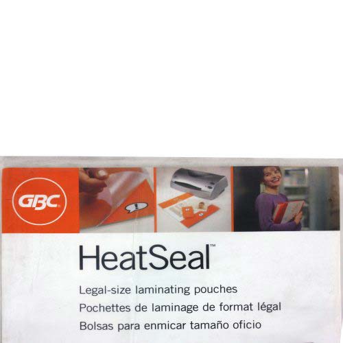 GBC HeatSeal Clear Legal Size Laminating Pouches