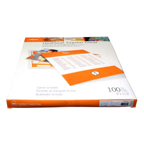 GBC HeatSeal Crystal Clear Letter Size Pouches