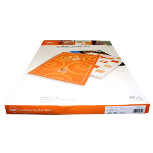 GBC HeatSeal Crystal Clear Menu Size Pouches