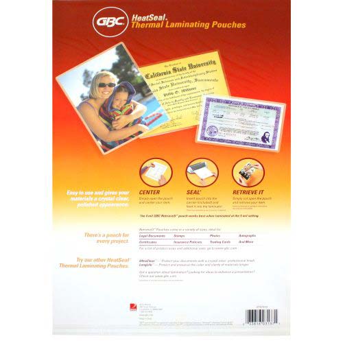 GBC HeatSeal Legal Size Retrieve It Laminating Pouches 25pk - 3747280B