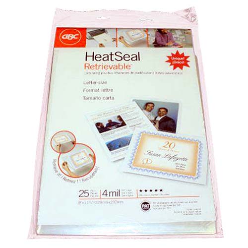 GBC HeatSeal Letter Size Retrieve It Laminating Pouches 25pk