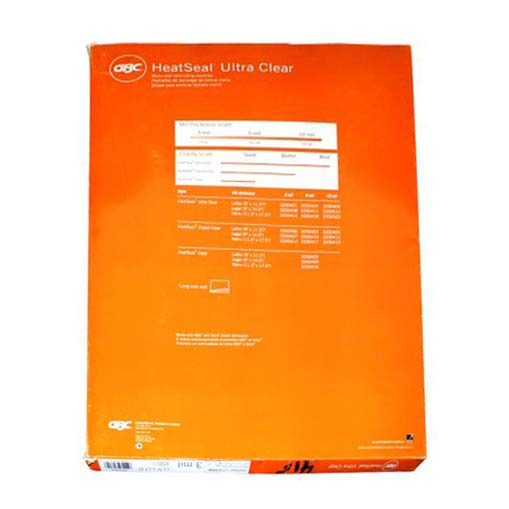 GBC HeatSeal Ultra Clear Menu Size Laminating Pouches