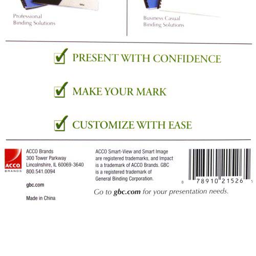 GBC Impact Black Cover Letter Portfolio 4pk - W21526