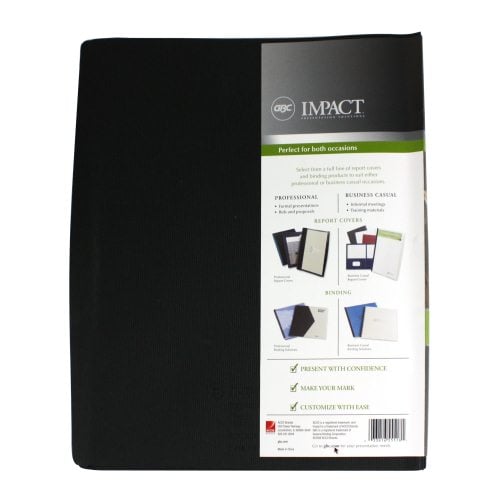 GBC Impact Black Designer Two Pocket Folder 5pk - W55518