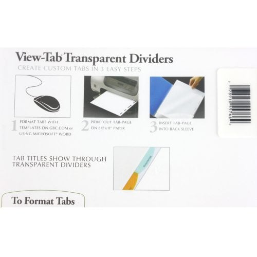 Wilson Jones Clear View-Tab Report Cover with Multicolor Tabs - W55766
