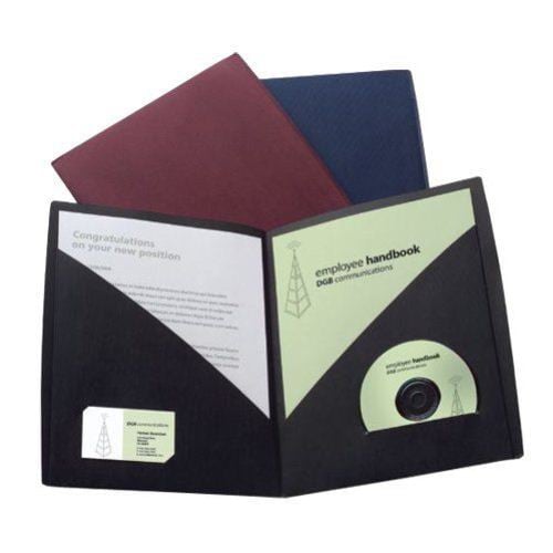GBC Impact Dark Blue Designer Two Pocket Folder 5pk - W55517