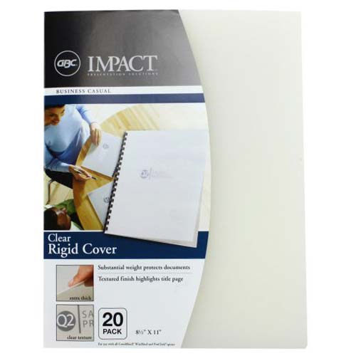 GBC Impact Duro Premium Rigid Clear Binding Covers - 2001892