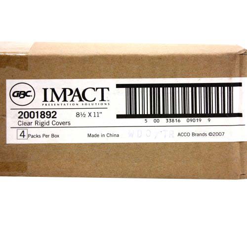 GBC Impact Duro Premium Rigid Clear Binding Covers - 2001892