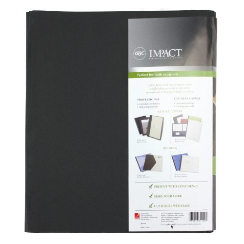 GBC Impact Frosted Front Black Two Pocket Report Cover - W71120