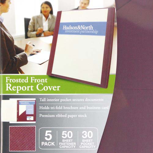 GBC Impact Frosted Front Burgundy Two Pocket Report Cover - W71110