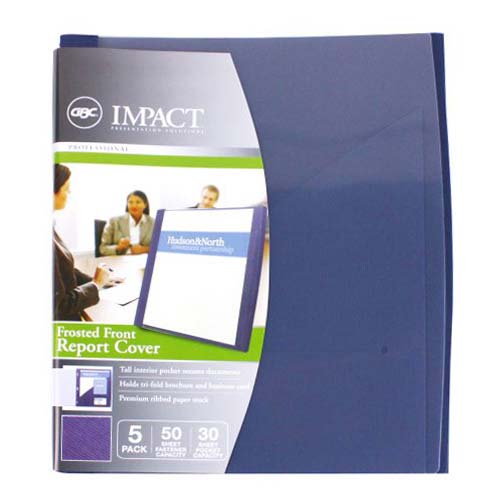 GBC Impact Frosted Front Two Pocket Report Cover