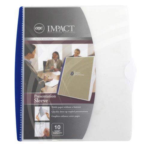 GBC Impact Presentation Sleeve 12pk Assorted - W21529