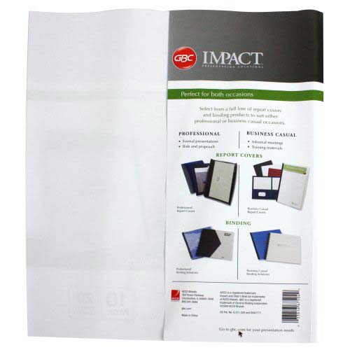 GBC Impact Slide N Bind Frosted Report Cover 10pk - W67504