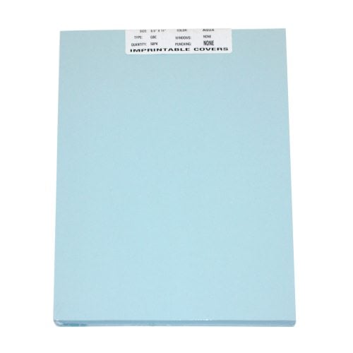 GBC Imprintables Printer Ready Aqua Covers (50pk) - 2001590