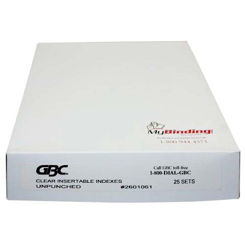 GBC Insertables Clear Index Tabs With Paper Inserts - 260106