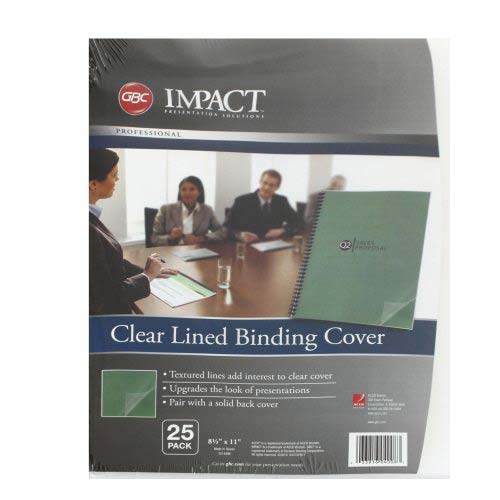 GBC Lined Pattern 14mil 8.5" x 11" Poly Covers 25pk - 2514496