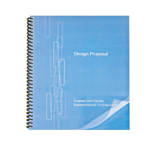 GBC Lined Pattern 8.5" x 11" ProClick Punched Poly Covers 25pk - 2514477 - Clearance Sale