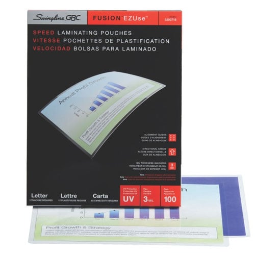 GBC Swingline EZUse Letter Size Speed Thermal Pouches