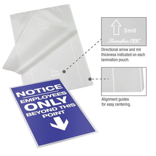 GBC Swingline EZUse Letter Size Speed Thermal Pouches