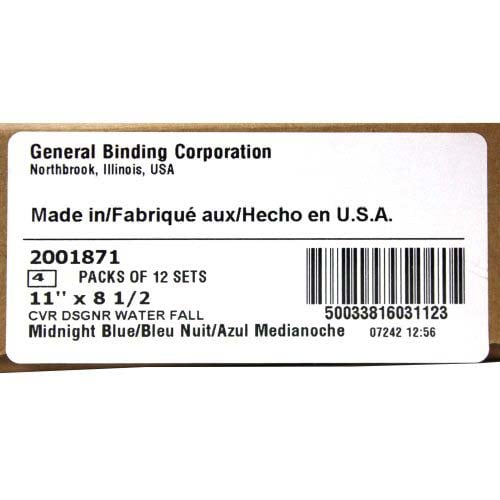 GBC Midnight Blue Waterfall Covers 12sets - 2001871 - Clearance Sale