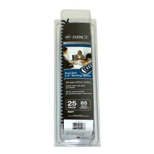 GBC Navy 1/2" Proclick Spines 25pk - 2515661 - Clearance Sale