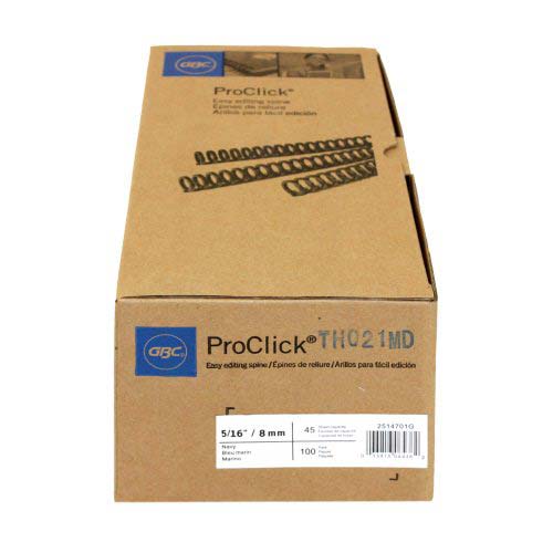 GBC Navy 5/16" Proclick Spines 100pk - 2514701
