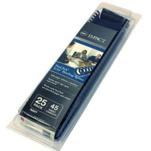 GBC Navy 5/16" Proclick Spines 25pk - 2515663