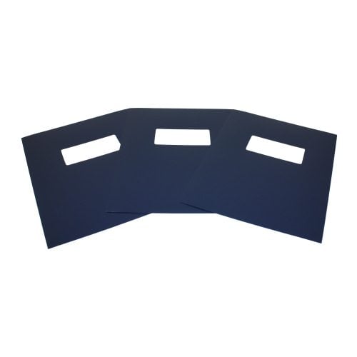 GBC Navy 8.5" x 11" Regency Covers with Windows 100 sets - 9742820