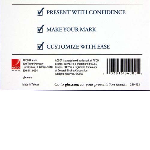 GBC Swingline Navy Blue Accents Poly Covers 50pk - 2514494