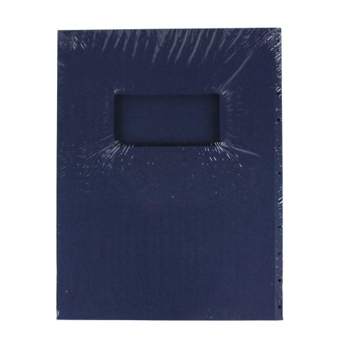 GBC Navy Letter Velobind Punched Linen Weave Covers w/ Windows 25 sets