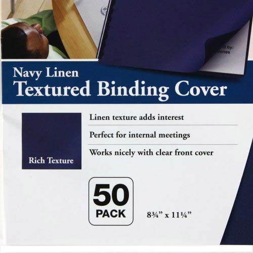 GBC Navy Linen Weave 8.75" x 11.25" 50pk - 2001513