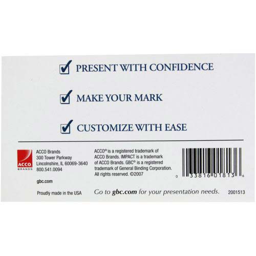 GBC Navy Linen Weave 8.75" x 11.25" 50pk - 2001513