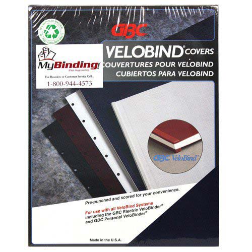 GBC Navy 8.5" x 11" Velobind Punched Regency Covers With Windows (25 Sets)