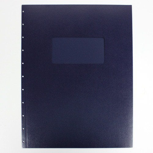 GBC Navy 8.5" x 11" Velobind Punched Regency Covers With Windows (25 Sets)