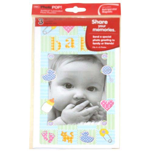 GBC PhotoPop SelfSeal Framed Photo Pouches - Baby - 3pk