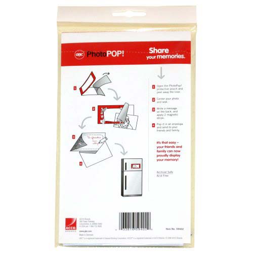 GBC PhotoPop SelfSeal Framed Photo Pouches - Sport - 3pk