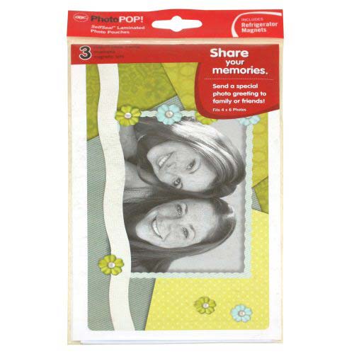 GBC PhotoPop SelfSeal Framed Pouches - Scrapbook - 3pk