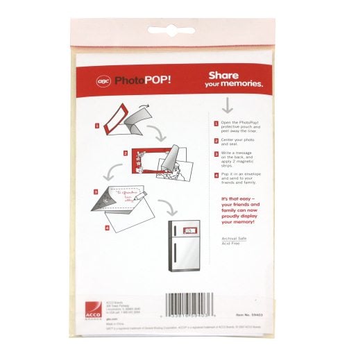 GBC PhotoPop SelfSeal Framed Pouches - Scrapbook - 3pk