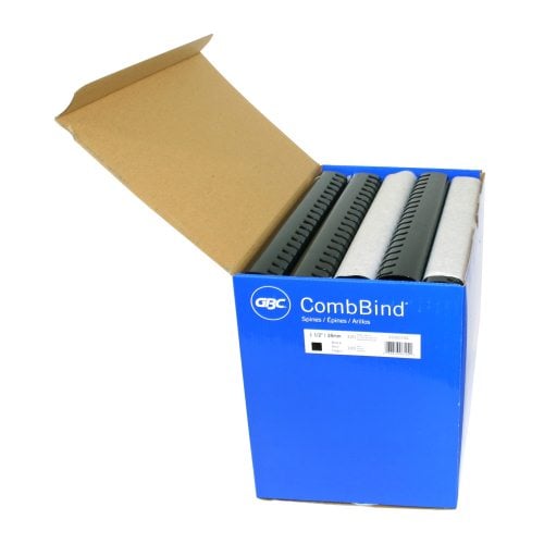 GBC Premium 1-1/2" Black Plastic Combs 100pk - 4200010