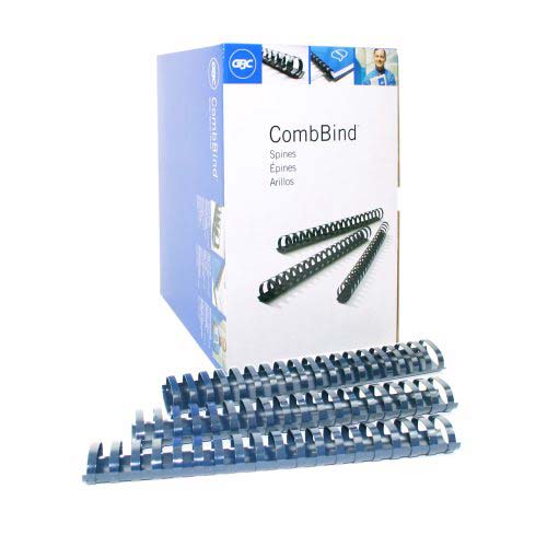 GBC Premium 1-1/2" Navy Plastic Combs 100pk - 4200071