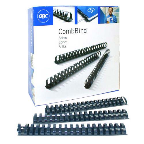 GBC Premium 1-1/4" Navy Plastic Combs 100pk - 4200070