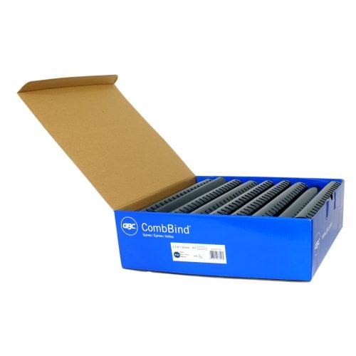 GBC Premium 1-1/4" Navy Plastic Combs 100pk - 4200070